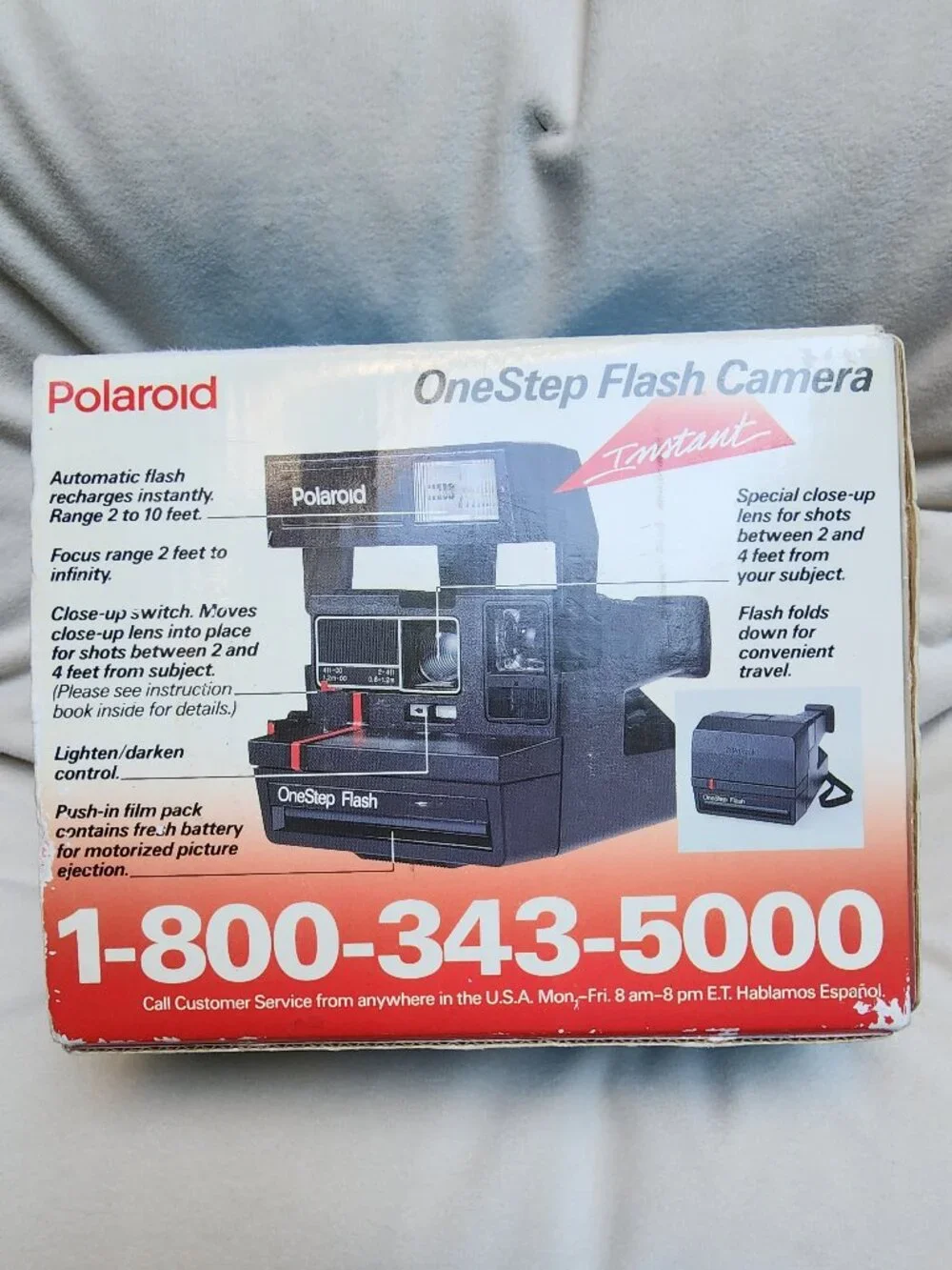 EUC Polaroid 1990s Instant OneStep Flash Camera 600 instant film
